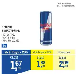 Metro Red Bull Energydrink Angebot