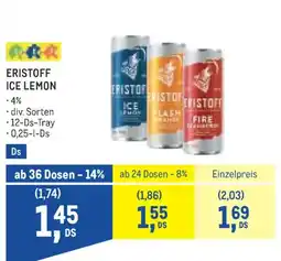 Metro Eristoff Ice Lemon Angebot