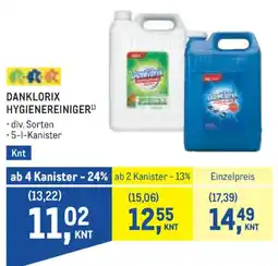Metro Danklorix Hygienereiniger Angebot
