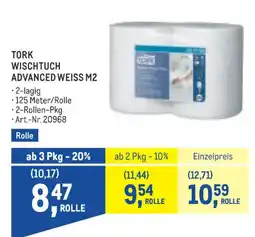 Metro Tork Wischtuch Advanced Weiss M2 Angebot