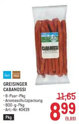 Metro Greisinger Cabanossi Angebot