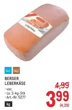 Metro Berger Leberkäse Angebot