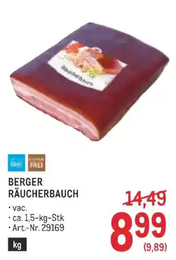 Metro Berger Räucherbauch Angebot
