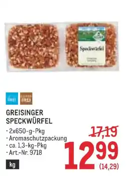 Metro Greisinger Speckwürfel Angebot