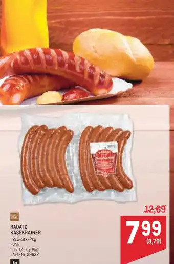 Metro Radatz Käsekrainer Angebot