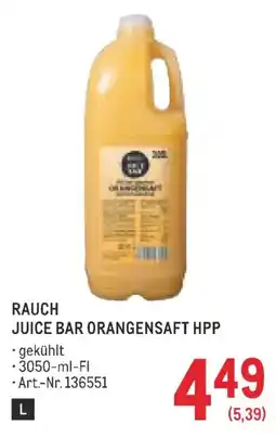 Metro Rauch Juice Bar Orangensaft HPP Angebot