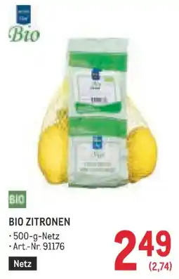 Metro Bio Zitronen Angebot