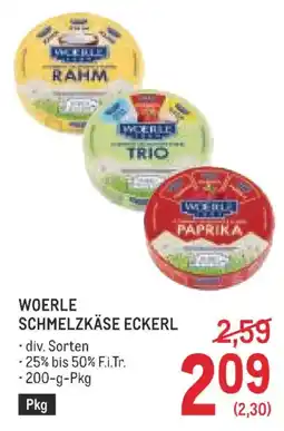 Metro Woerle Schmelzkäse Eckerl Angebot
