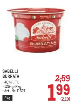 Metro Sabelli Burrata Angebot