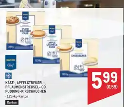 Metro Mucci Chef Käse-, Apfelstreusel-, Pflaumenstreusel- od. Pudding-Kirschkuchen Angebot
