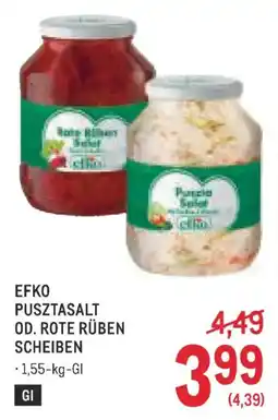 Metro EFKO Pusztasalt od. Rote Rüben Scheiben Angebot