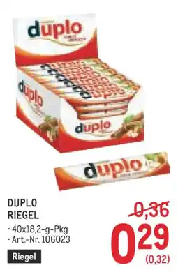 Metro Duplo Riegel Angebot