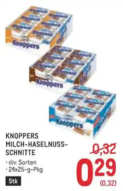 Metro Knoppers Milch-Haselnuss-Schnitte Angebot