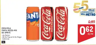 Metro Coca Cola, Fanta, Mezzo-Mix od. Sprite Angebot