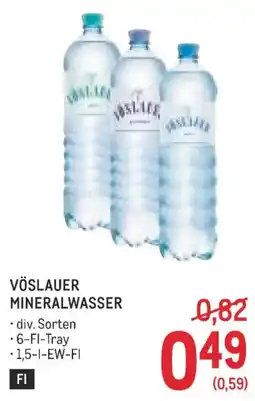 Metro Vöslauer Mineralwasser Angebot
