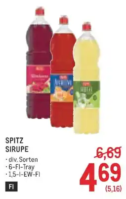 Metro Spitz Sirupe Angebot