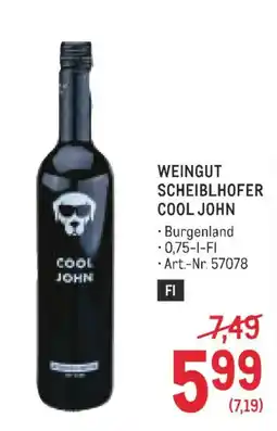 Metro Weingut Scheiblhofer Cool John Angebot