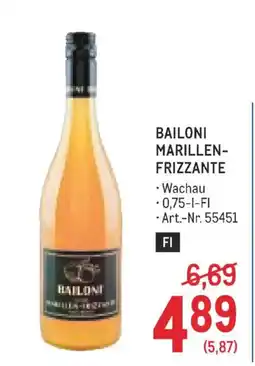 Metro Bailoni Marillen-Frizzante Angebot