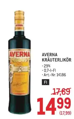 Metro Averna Kräuterlikör Angebot