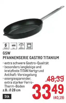 Metro GSW Pfannenserie Gastro Titanium Angebot