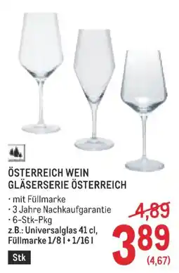 Metro Österreich Wein Gläserserie Österreich Angebot