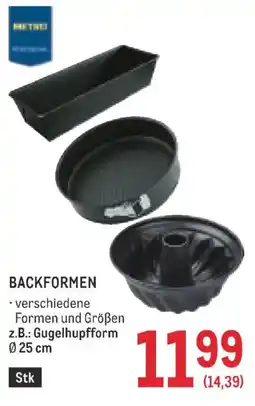 Metro Backformen Angebot