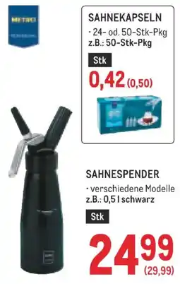 Metro Sahnespender Angebot