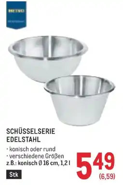 Metro Schüsselserie Edelstahl Angebot