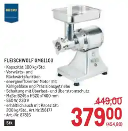 Metro Fleischwolf GMG1100 Angebot