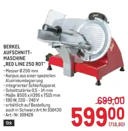 Metro Berkel Aufschnittmaschine „Red Line 250 Rot“ Angebot