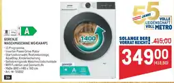Metro Gorenje Waschmaschine WG414A4P1 Angebot