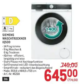 Metro Siemens Waschtrockner IQ500 Angebot
