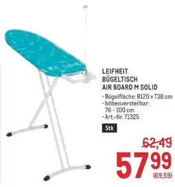 Metro Leifheit Bügeltisch Air Board M Solid Angebot
