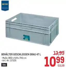 Metro Behälter geschlossen grau Angebot