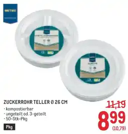 Metro Zuckerrohr Teller Angebot