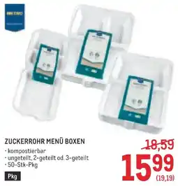Metro Zuckerrohr Menü Boxen Angebot