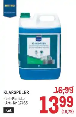 Metro Klarspüler Angebot