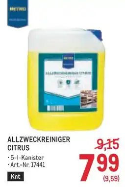 Metro Allzweckreiniger Citrus Angebot