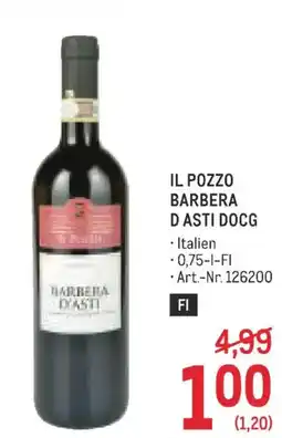 Metro Il Pozzo Barbera d Asti DOCG Angebot