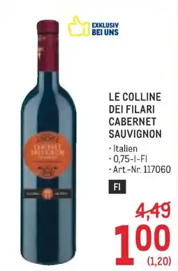 Metro Le Colline dei Filari Cabernet Sauvignon Angebot
