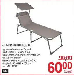 Metro ALU-DREIBEINLIEGE XL Angebot