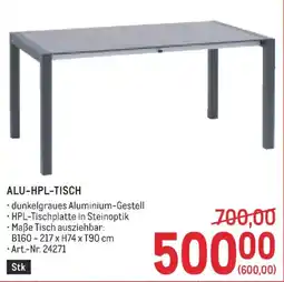 Metro ALU-HPL-TISCH Angebot