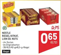 Metro Nestle Riegel Kitkat, Lion od. Nuts Angebot