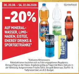 Metro Mineralwasser, Limonaden, Eistee, Energy Drinks & Sportgetränke Angebot