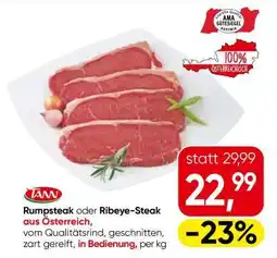 Eurospar Rumpsteak oder Ribeye-Steak Angebot