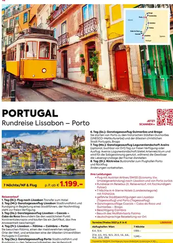 PORTUGAL Rundreise Lissabon - Porto