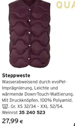 Tchibo Eduscho Steppweste Angebot