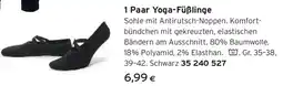 Tchibo Eduscho 1 Paar Yoga-Füßlinge Angebot