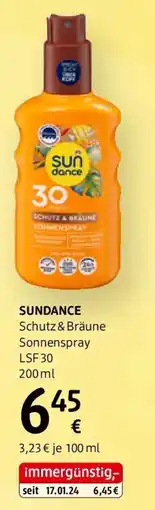 dm SUNDANCE Schutz & Bräune Sonnenspray LSF 30 Angebot