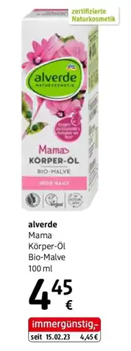 dm alverde Mama Körper-Öl Bio-Malve Angebot